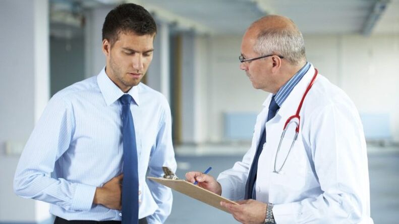 consulta com um médico para sintomas de prostatite